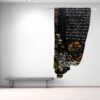 Noir Elegance Poetry Digital Printed Dupatta - Image 3