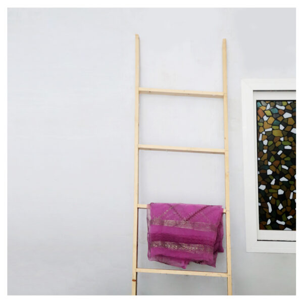 Purple Organza Dupatta with Hand Printing - Image 2