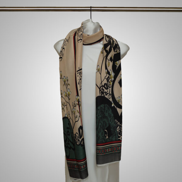 Elegant Calligraphy Digital Printed Stole