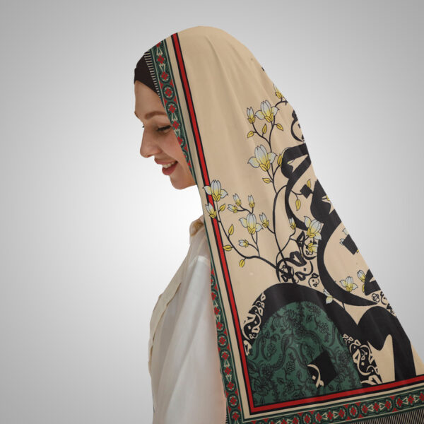 Elegant Calligraphy Digital Printed Stole - Image 3