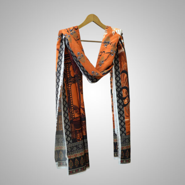 Heritage-Inspired Digital Printed Lawn-Polyester Dupatta