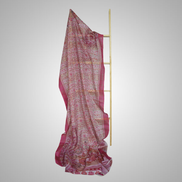Gulzar Blush Pink Printed Dupatta – A Symphony of Subtle Elegance - Image 2