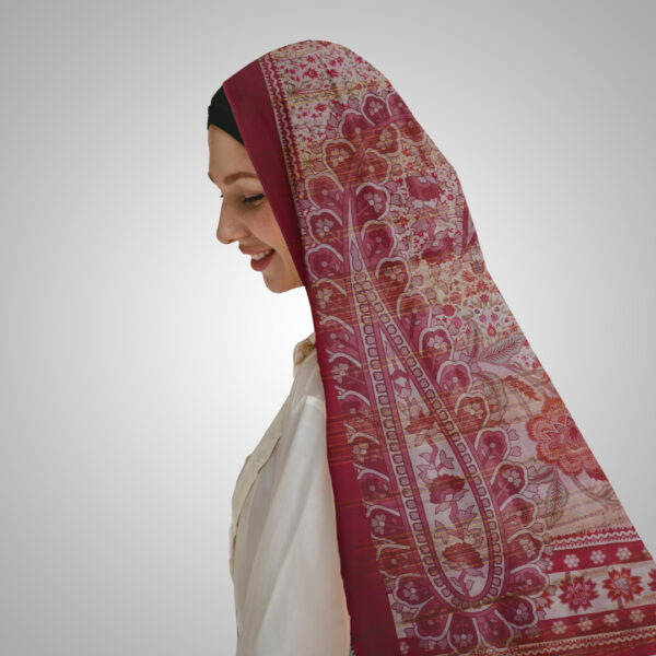 Gulzar Blush Pink Printed Dupatta – A Symphony of Subtle Elegance - Image 4