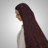 Midnight Bloom Chiffon Golden Embroidery - Image 2